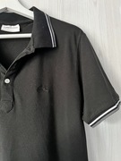 Czarny bawełniany t-shirt polo Lindbergh M