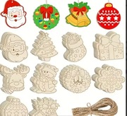 Ozdoby choinkowe ze sklejki – mix wzorów do  malowania 8 cm 