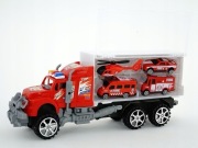 auto tir z napędem + 4 pojazdy straż pożarna