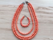 KORALE GÓRALSKIE I BRANSOLETKA Z KORALOWCA