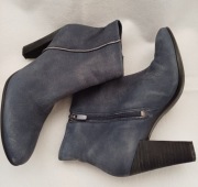 niebieskie botki skórzane ECCO r. 37