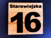 Adres zamieszkania na drewnie Wypalany format a5