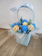 Bukiet w torebce, Róże mydlane, Pamiątka, Prezent komunia, chrzest