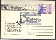 RYBNIK - ROW, Kopalnia, KWK górnictwo 1983r. kartka.