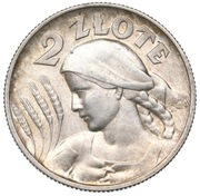 174. 2 złote Żniwiarka 1925 z kropką Londyn Stan 1-