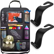 Organizer Na Fotel Samochodowy Do Auta + 2 Uchwyty Haczyki Na Zagłówki