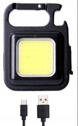 KOMPAKTOWA LATARKA KIESZONKOWA LED COB Z BRELOKIEM I FUNKCJĄ USB C