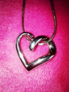 **naszyjnik PRL platerowane SERCE 1970+