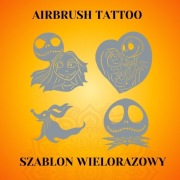 Zestaw szablonów do tatuaży Airbrush,facepainting,wielorazowy Święta