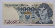 banknot 1000 złotych seria U 5833423 Mikołaj Kopernik 2 lipca 1975 rok