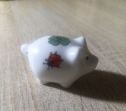 Szczęśliwa świnka z koniczynka i biedronka z 2001 (B67)