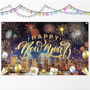 Duży baner 180x110 cm „Szczęśliwego Nowego Roku” – Sylwester