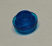 Lego 4073 płytka okrągła 1x1 przezroczysty niebieski - 12 sztuk !