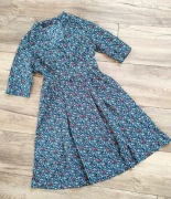 Sukienka w kwiaty Midi Vintage love 42 y2k Floral Dress Bawełna 80 90 00s