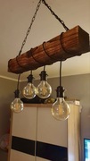 Lampa wisząca stara belka vintage rustykalna retro Bochnia