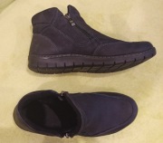 Granatowe zamszowe botki Lasocki 39