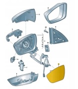 WKŁAD LUSTERKA VW TRANSPORTER T6, szklo 7E1857522AP