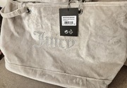 NOWA Juicy Couture Nowa torebka Taupe z metką velvet szarobeżowa