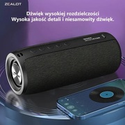 GŁOŚNIK BLUETOOTH ZEALOT S51 MEGA BASS TWS FM USB AUX 20W