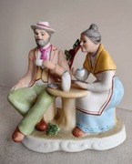 Figurka porcelana Dziadek Babcia kawa ALBA IULIA