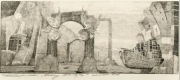 TOMASZ SĘTOWSKI "Bramy Atlantydy" akwaforta, 15 x 36 cm