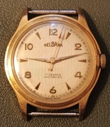 DELBANA -szwajcarski pozłacany zegarek męski