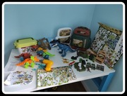 DINOZAURY wielki zestaw dla małego fana plecak odkrywcy i inne