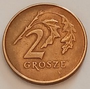 2 gr grosze 1990r. 