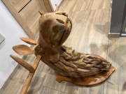 Trofeum łosia - ogromna drewniana głowa