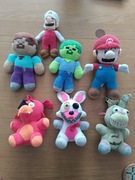 Zestaw maskotek fnaf, Mario, Minecraft 