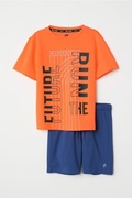 Zestaw sportowy strój sportowy na w-f T-shirt i spodenki H&M 110/116
