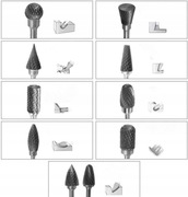 10szt FREZY TRZPIENIOWE DO METALU WĘGLIK WOLFRAMU ZESTAW