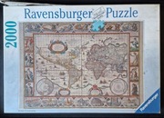 puzzle Ravensburger, antyczna Mapa Świata ,2000 elementów