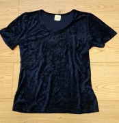 Granatowa welurowa bluzeczka