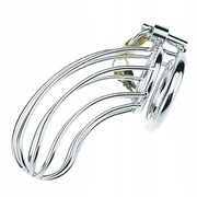 Długi Stalowy pas cnoty, Chastity cock cage klatka na penisa Oring 45mm