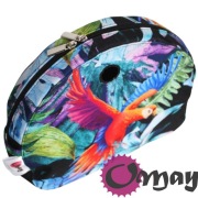 Organizer Obag MOON LIGHT czarny – papugi dżungla 2 kieszenie | OMAY