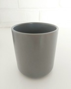 Mała szara osłonka ceramiczna doniczka 