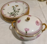 Talerze płaskie i waza H&C Selb  Bavaria.