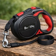 Automatyczna smycz taśmowa 8 m do 50 kg – mocna, z blokadą