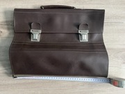 Teczka aktówka skórzana PRL stan jak nowa