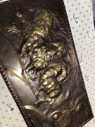 Obraz z końmi na miedzianej blaszce 