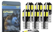 6x ŻARÓWKA W5W T10 8LED 5730 CAN-BUS ULTRA JASNA