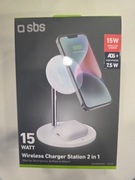 Ładowarka Indukcyjna SBS 2w1 Biały 