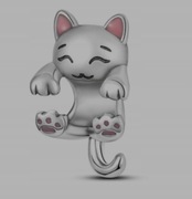 Charms zawieszka kotek srebro 925