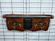 Dębowy wieszak wiszący półka do przedpokoju lustro