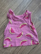 Primark różowa koszulka arbuzy letnia na ramiączkach 68