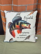 Poduszka na dzień dziadka 40x40cm najlepszy wędkarz, ryba