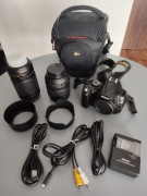 Nikon aparat, Nikkor obiektyw + teleobiektyw - zestaw, akcesoria