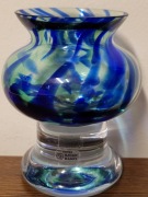 Wazon szklany niebiesko zielony wir, Szwecja