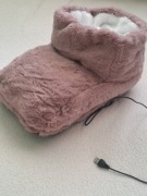 Puszysty Ogrzewacz do Stóp na USB – Różowy